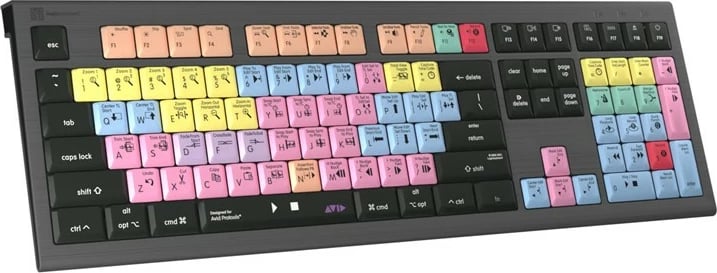 Tastierë LogicKeyboard Astra 2 DE për Mac, për Avid Pro Tools, me taste të ngjyrosura