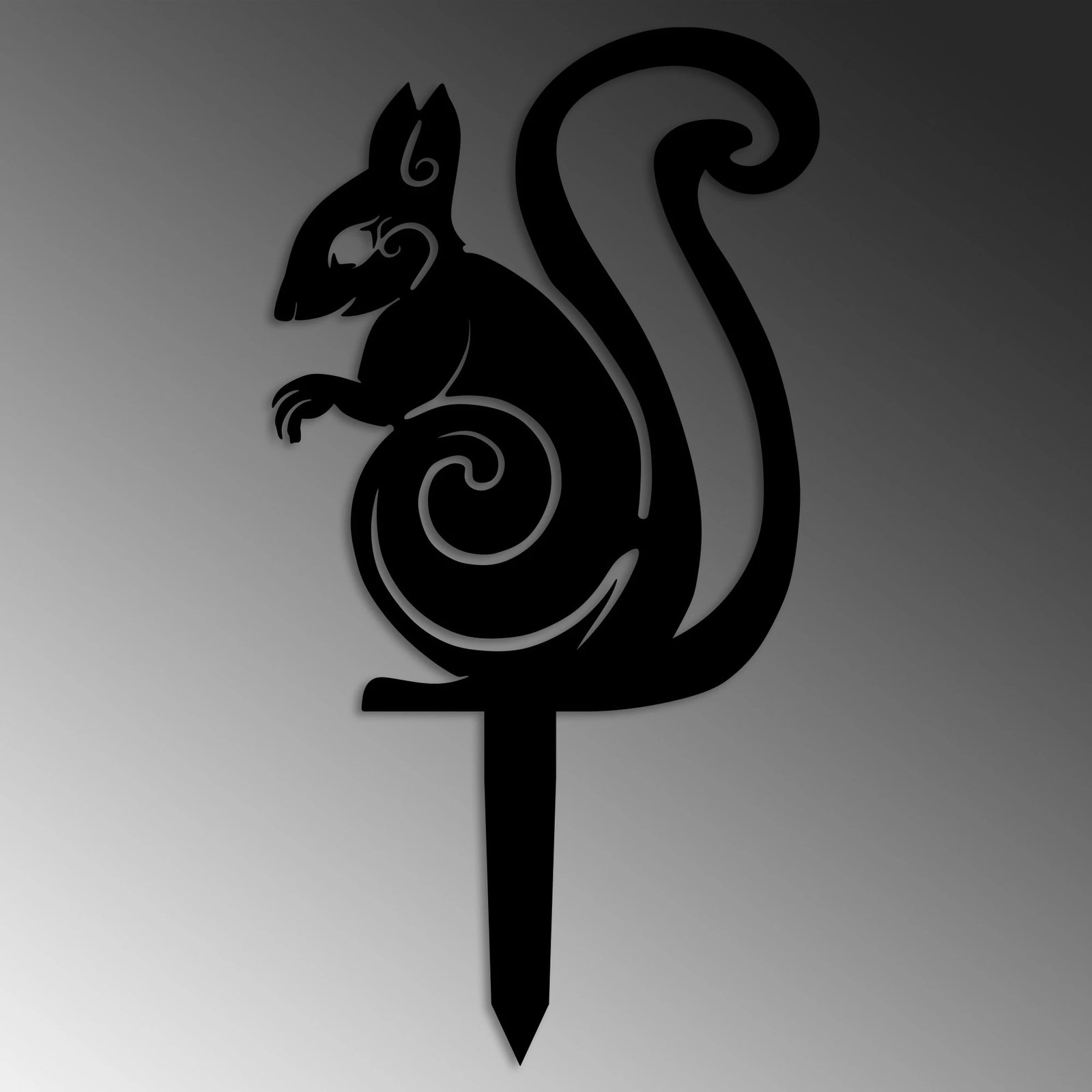 Objekt dekorativ për kopsht, Aberto Design, ketër, ngjyrë e zezë, 44x23cm