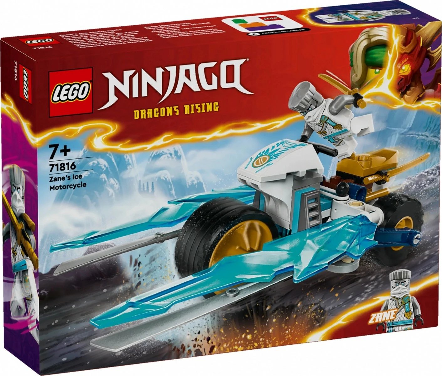 Set LEGO Ninjago Zane's Ice Motorcycle 71816, 84 pjesë, plastikë