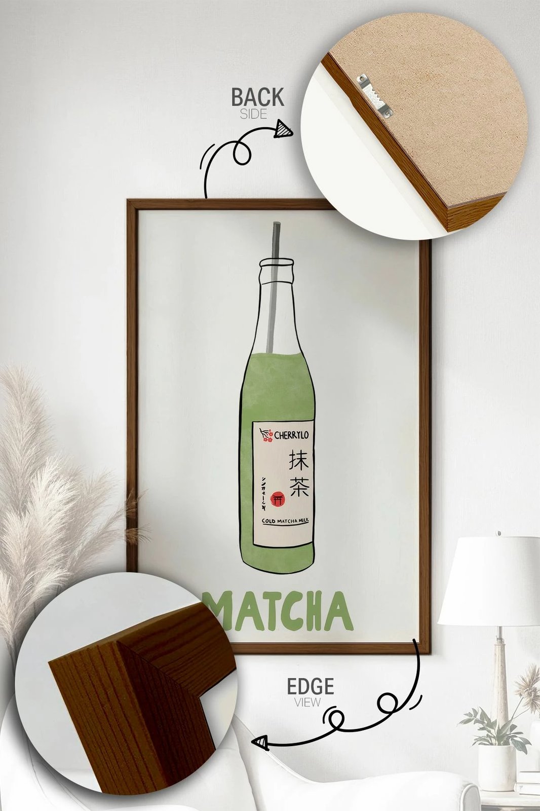 Pikturë dekorative me kornizë, Wallity, Lmnmdlkahve25