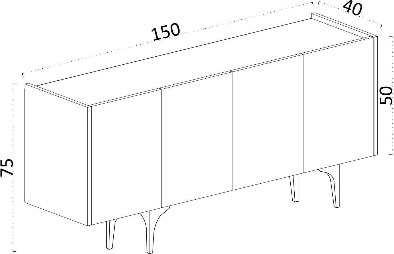 Konsol Hanah Home, Albina, e bardhë dhe e artë