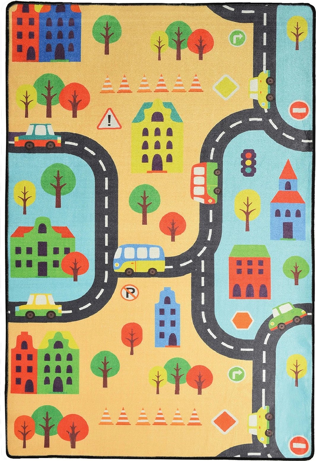 Qilim për fëmijë, shumëngjyrësh, 100x160cm, Hypnose Road, Conceptum