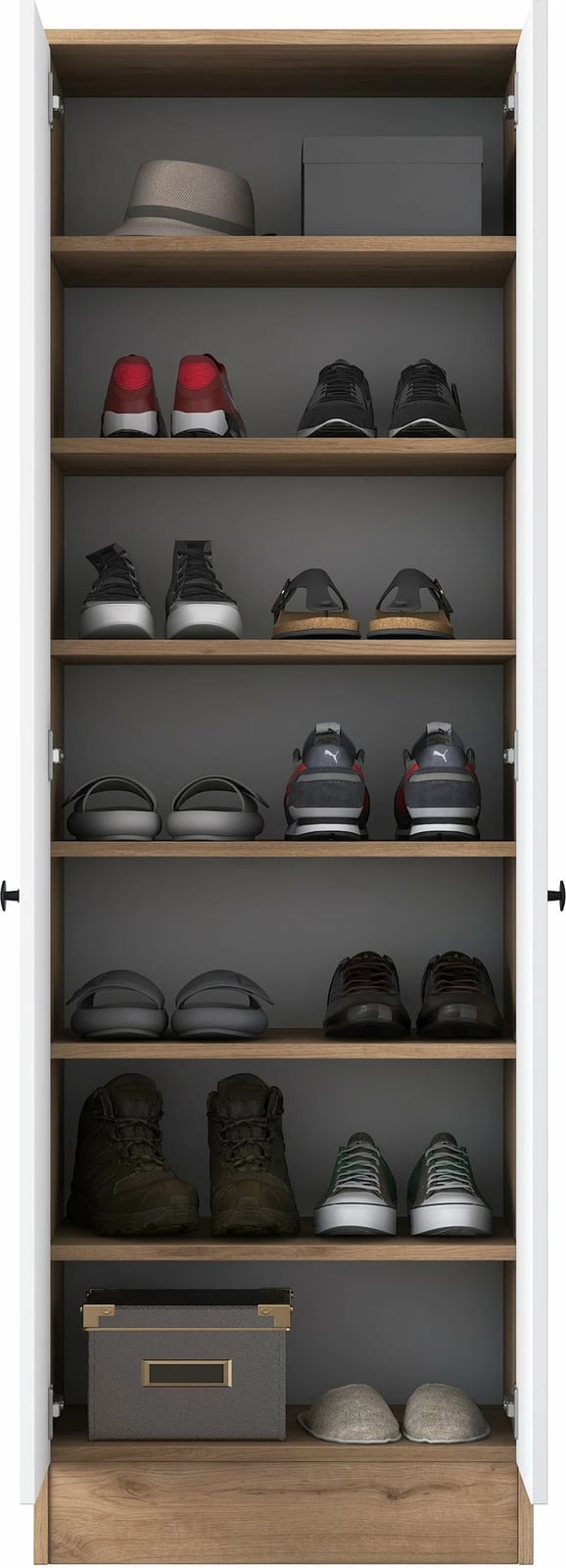 Dollap Skye Decor, ngjyrë arr dhe e bardhë, P6 - M13 - 2241