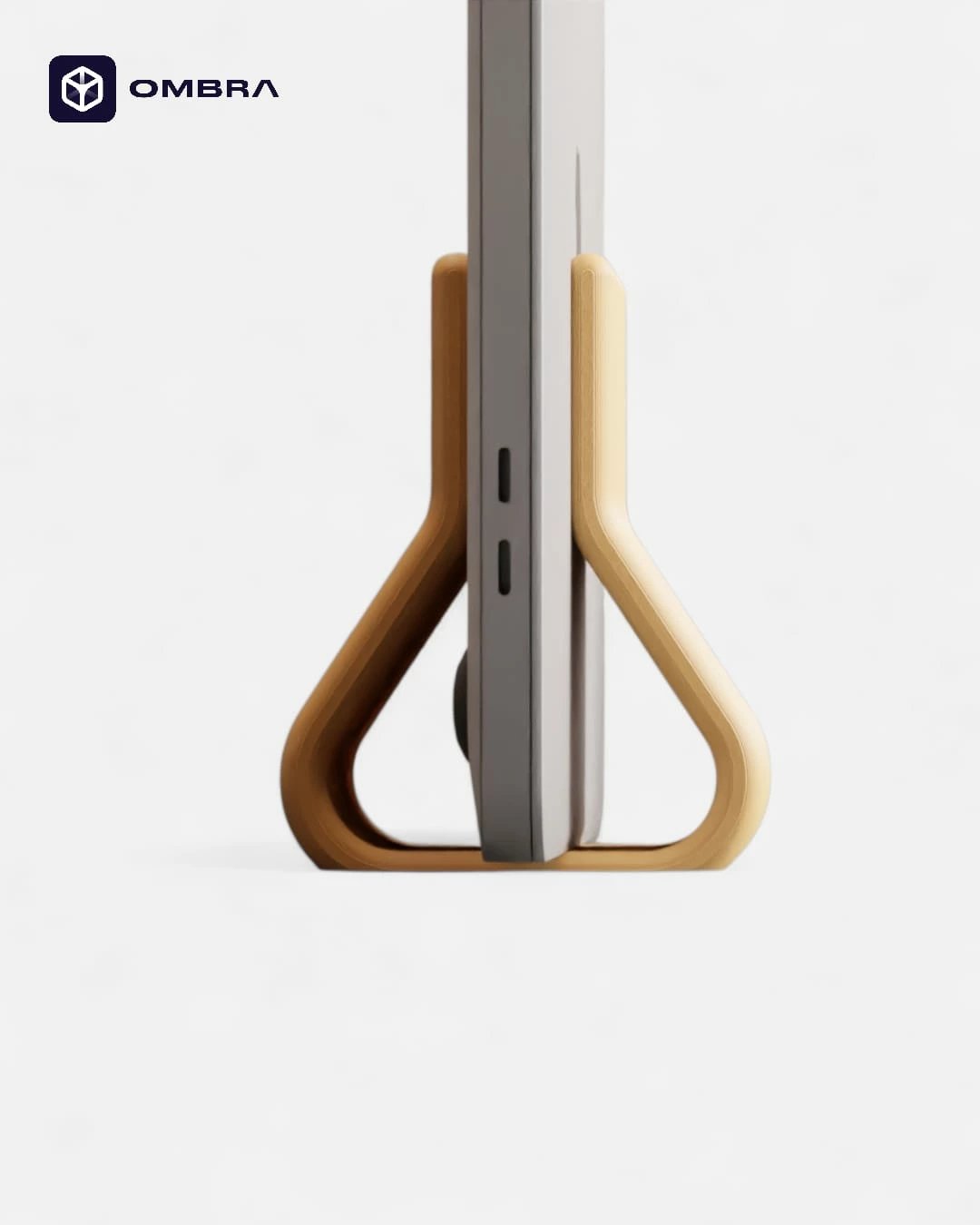 Mbajtëse vertikale për laptop, bezhë