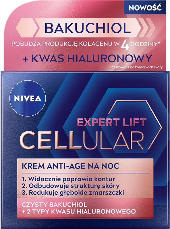 Krem nate anti-rrudhë për femra Nivea Cellular Expert Lift, 50ml Krem nate anti-rrudhë për femra Nivea Cellular Expert Lift, 50ml