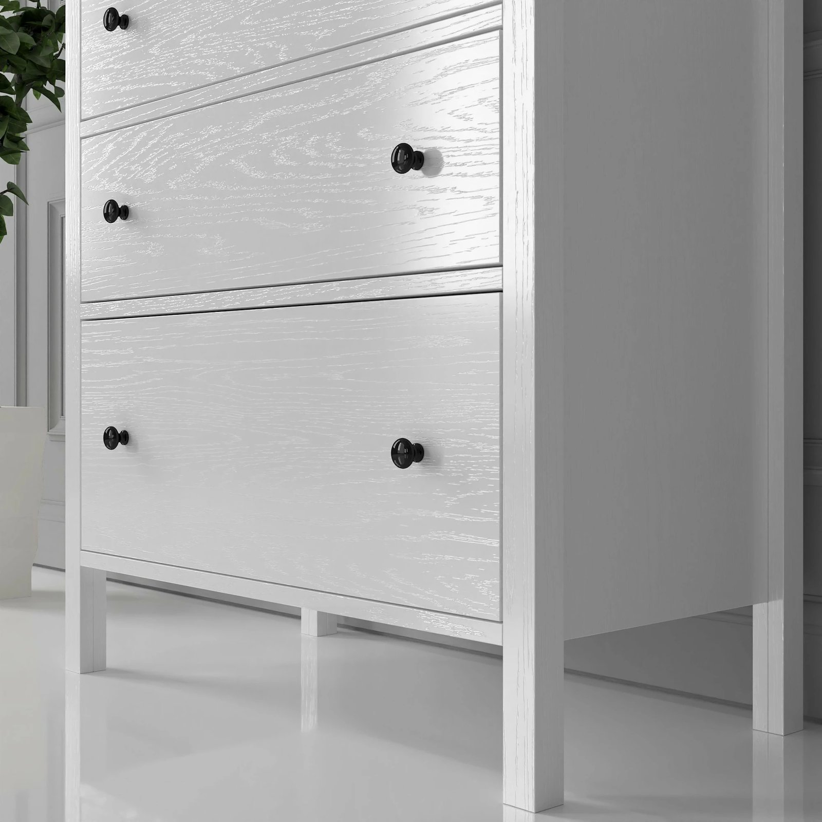 Komodë Hanah Home, FRN-10022, druri dhe e bardhë