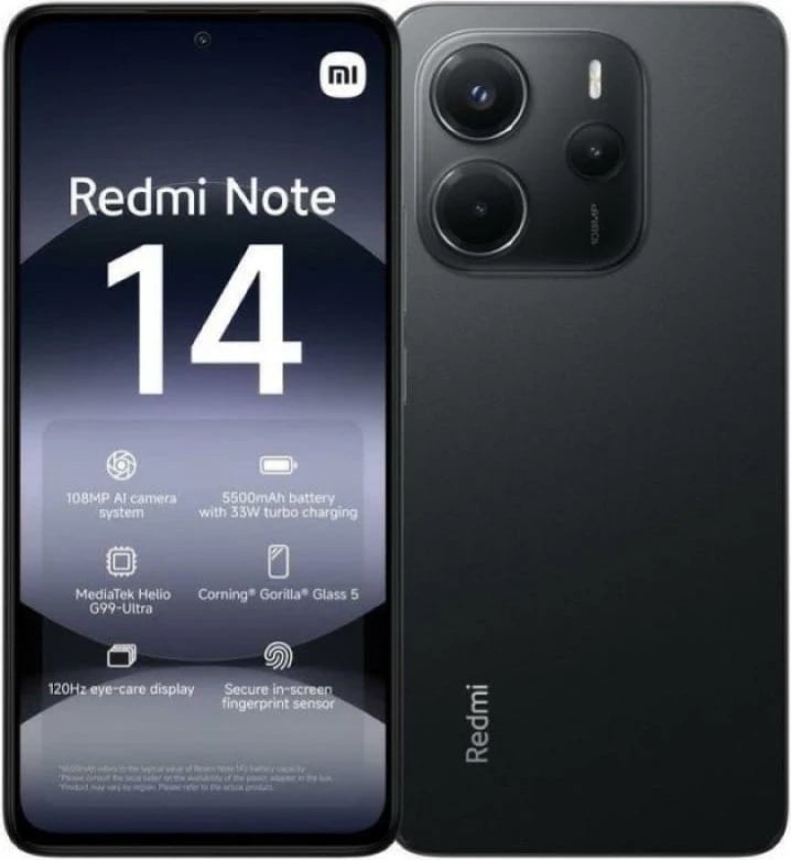 Celular Xiaomi Redmi Note 14, 6.67"  6+128GB, 5G, i zi 