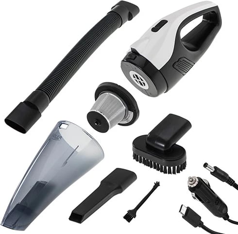 Fshesë me korrent për veturë, Adler, AD 7059, 5500 Pa, 0.45 L, USB‑C/12V, bateri 3600 mAh, LED Fshesë me korrent për veturë, Adler, AD 7059, 5500 Pa, 0.45 L, USB‑C/12V, bateri 3600 mAh, LED