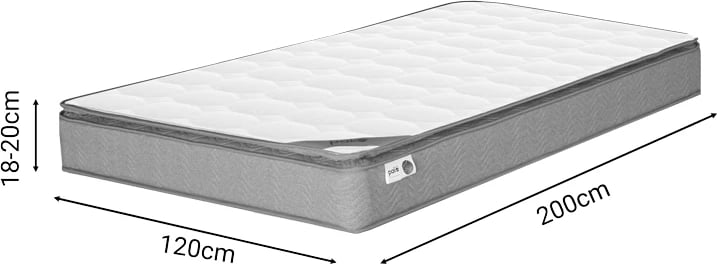 Dyshek Perfecto me susta të vazhdueshme, njëanshëm, me shtresë të sipërme, 18-20cm, 120x200cm