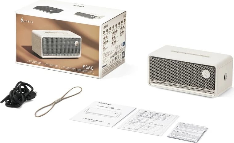 Altaparlant portativ Edifier ES60 TCODE, Bluetooth, 9 orë, i bardhë
