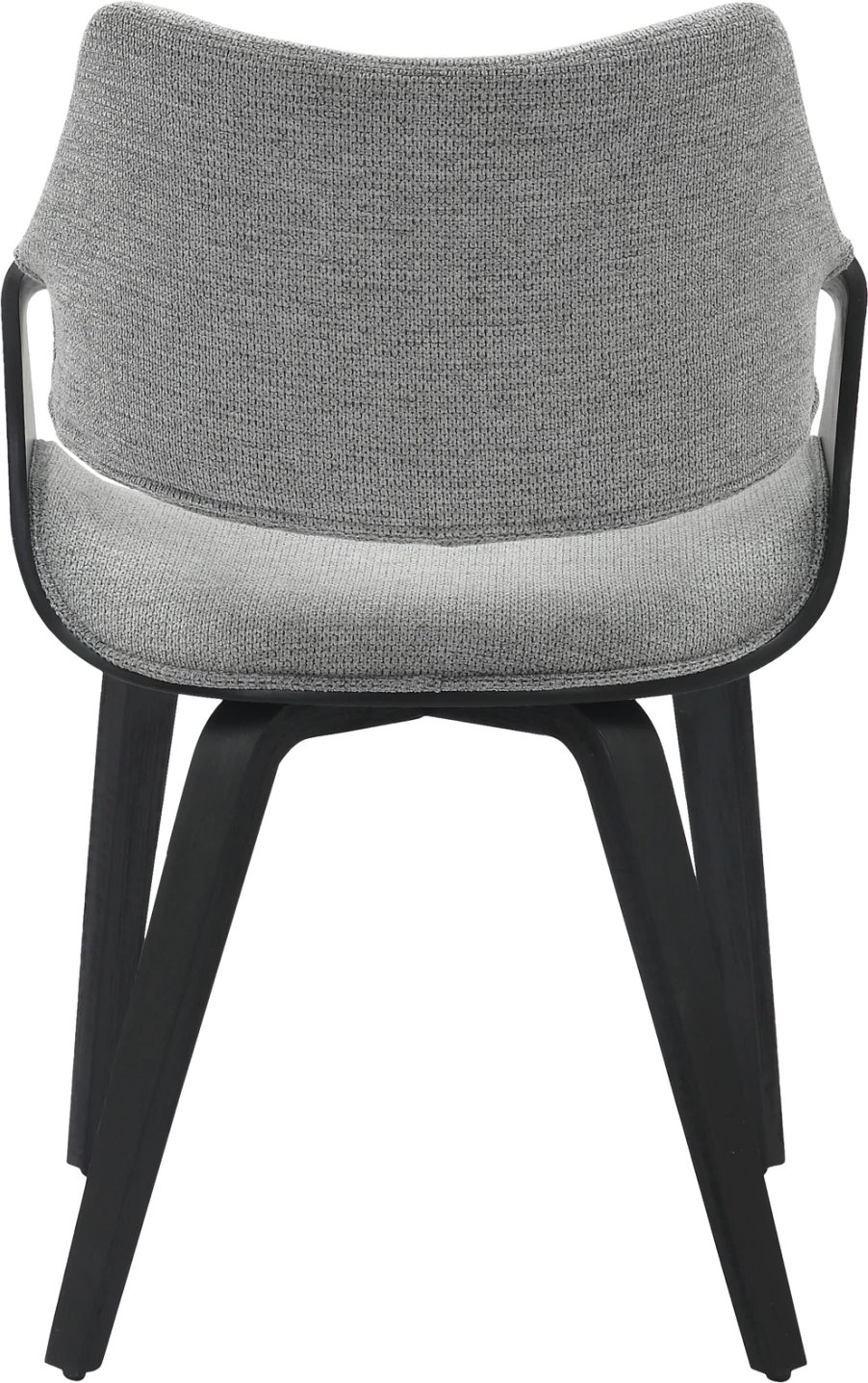 Karrige për tavolinë ngrënieje NETTO FH9976.02, kornizë druri, pëlhurë ngjyrë zezë-gri, 55x56x83.5 cm