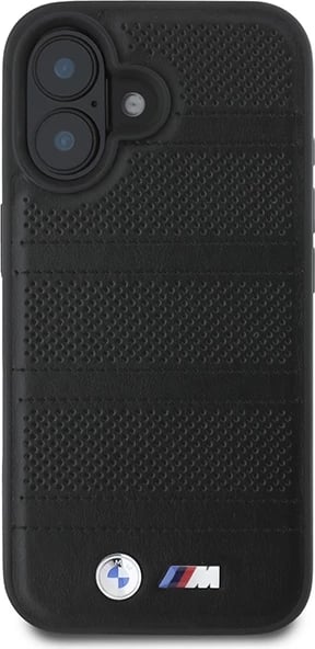 Mbështjellës BMW M Perforated And Stitched Line MagSafe për iPhone 16, i zi