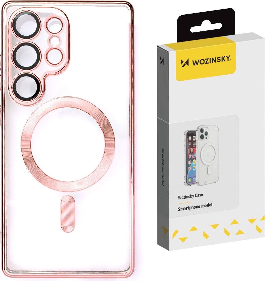 Mbështjellës Wozinsky Electroplated Magsafe për Samsung Galaxy S24 FE, Rozë