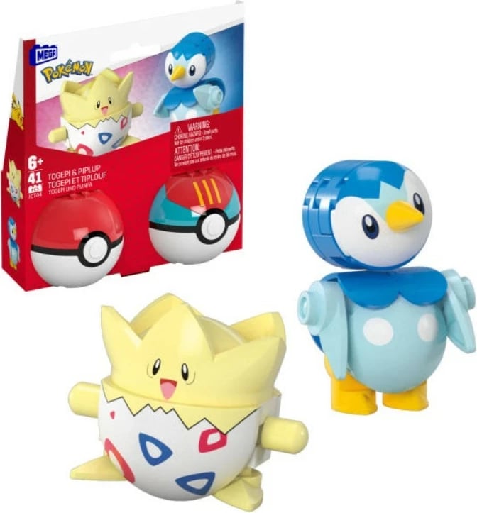 Set ndërtimi Mega Bloks Pokemon, HXP11/JCT44, 41 pjesë, Togepi dhe Piplup