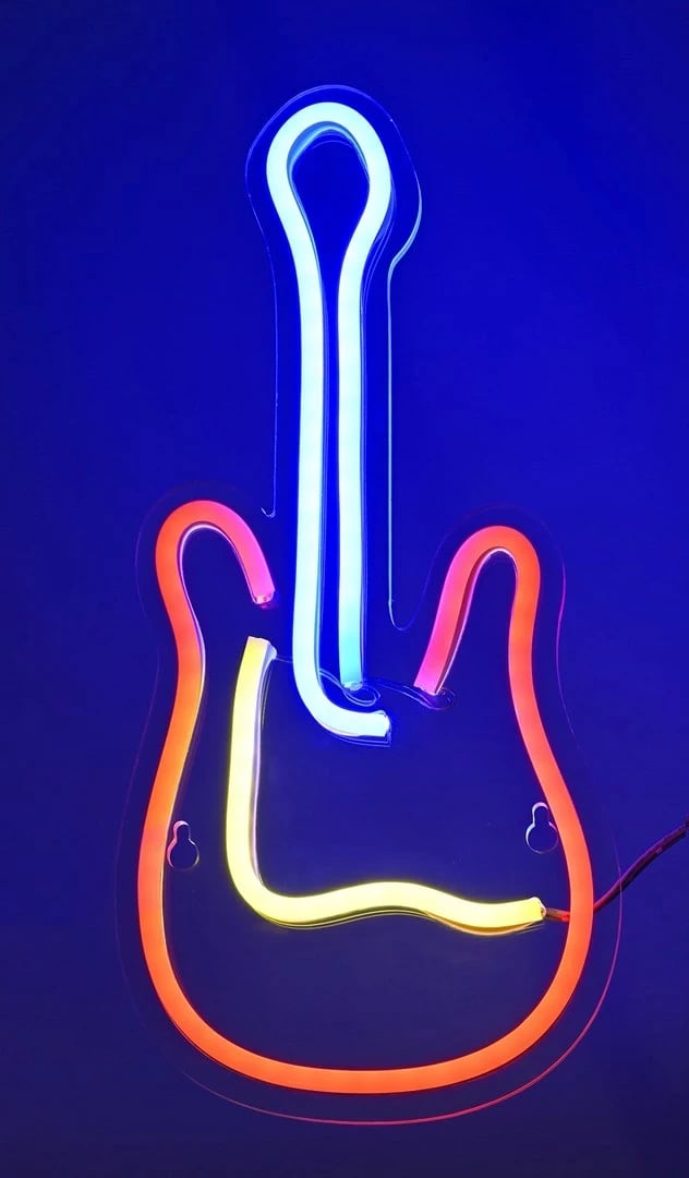 Dritë LED Actis Neon Guitar, Multikolor
