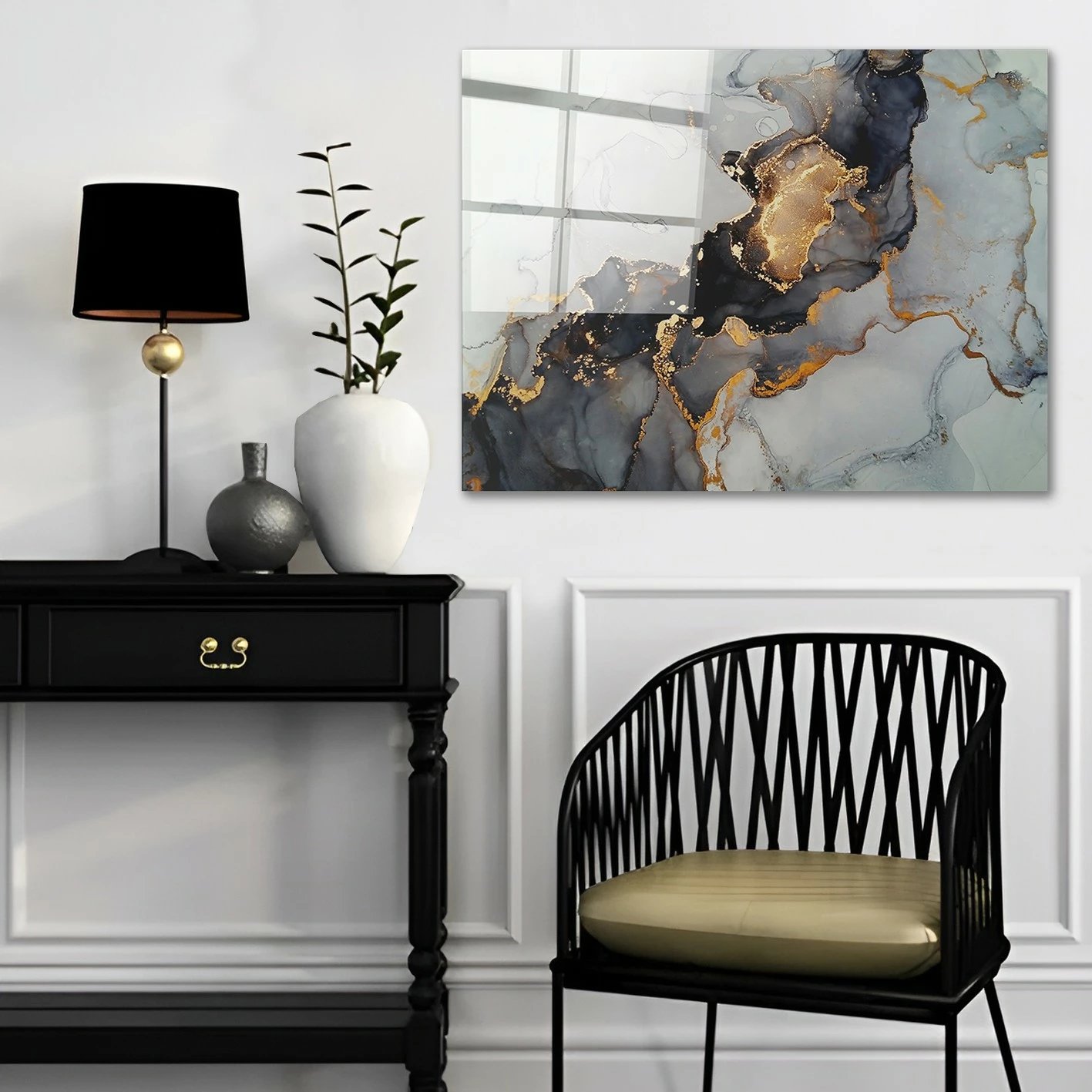 Pikturë dekorative prej xhami të temperuar, shumëngjyrëshe, CAM1471082564, 50x70cm