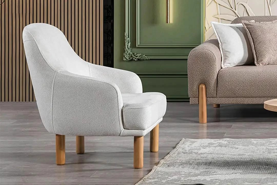 Karrige Wing Class Bohem, krem, Atelier del Sofa
