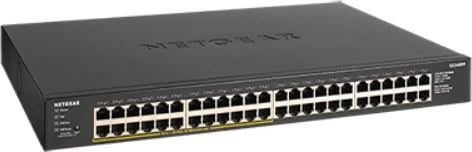 Switch Netgear GS348PP, 48x Gigabit, 24x PoE+, Kasë, i zi
