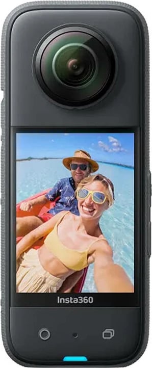 Kamerë aksion 360, Insta360 X3, 5.7K 360, 72MP, IPX8, Motorcycle Edition me aksesorë për motoçikletë, e zezë