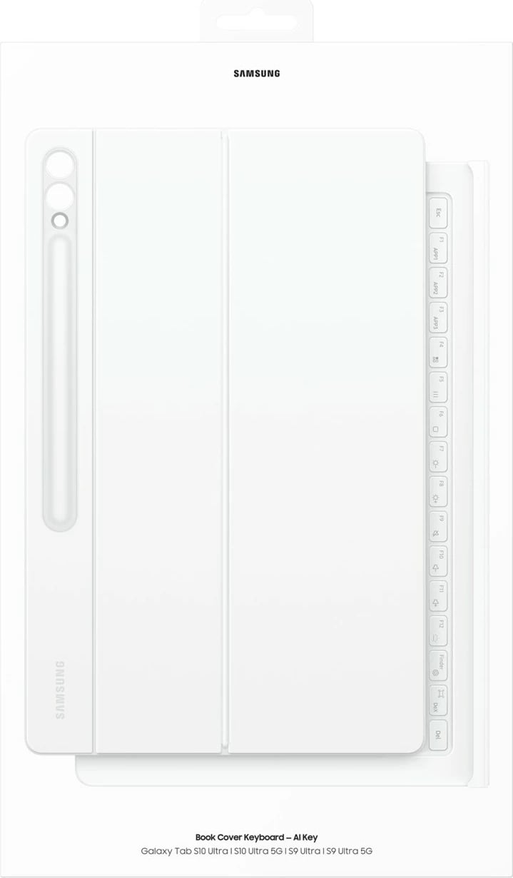Mbështjellës tastierë Samsung EF-DX925, QWERTZ, Gjermanisht, Galaxy Tab S10 Ultra, Galaxy Tab S9 Ultra, Bardhë