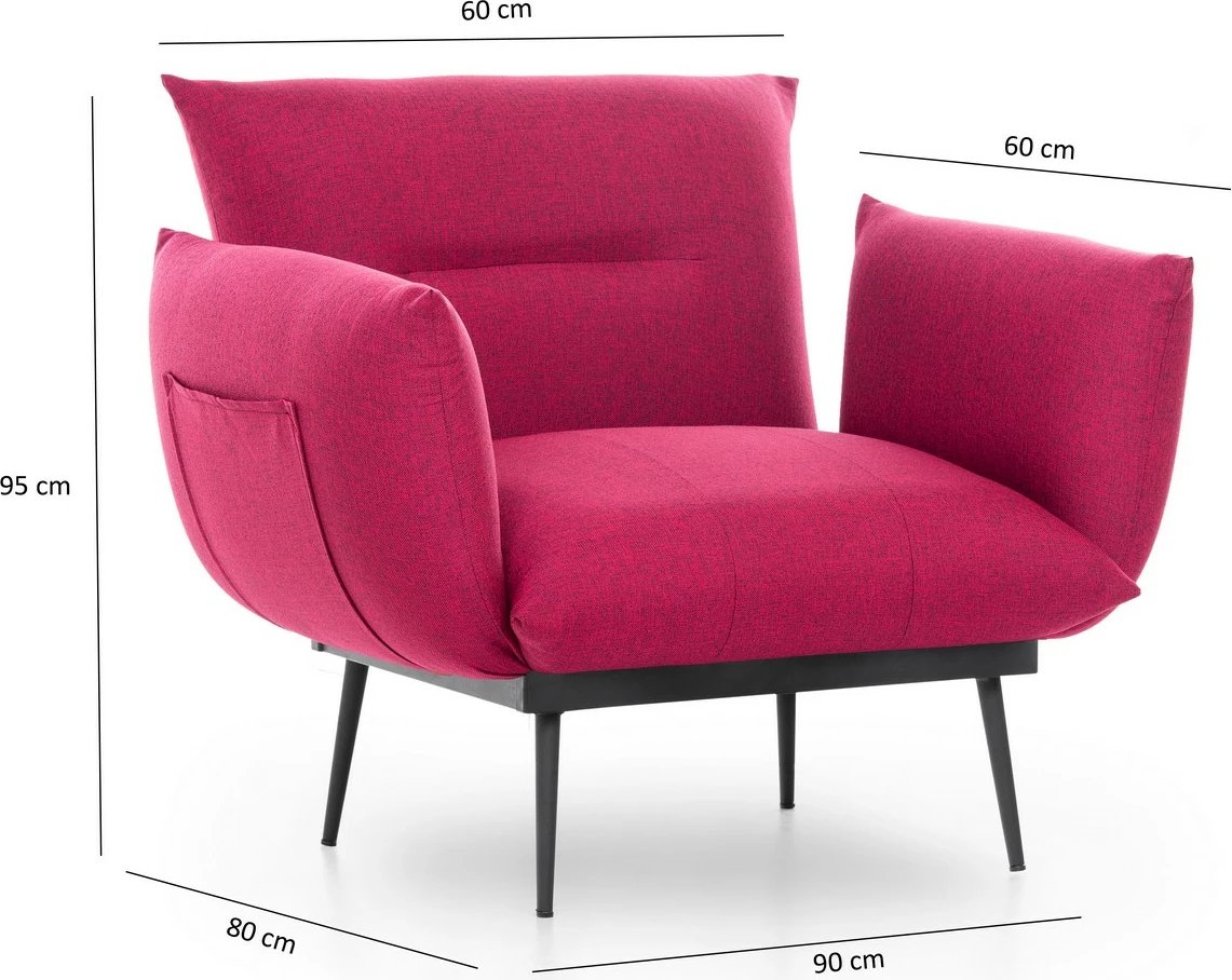 Karrige krahu Jax Solo, ngjyrë e kuqe e errët, Atelier del Sofa