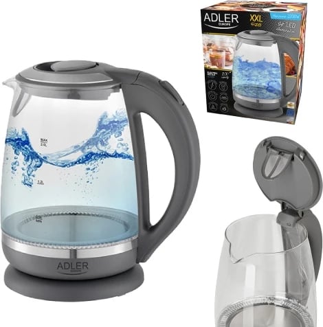 Zierëse elektrike qelqi, Adler AD 1286, 2.0 L, gri