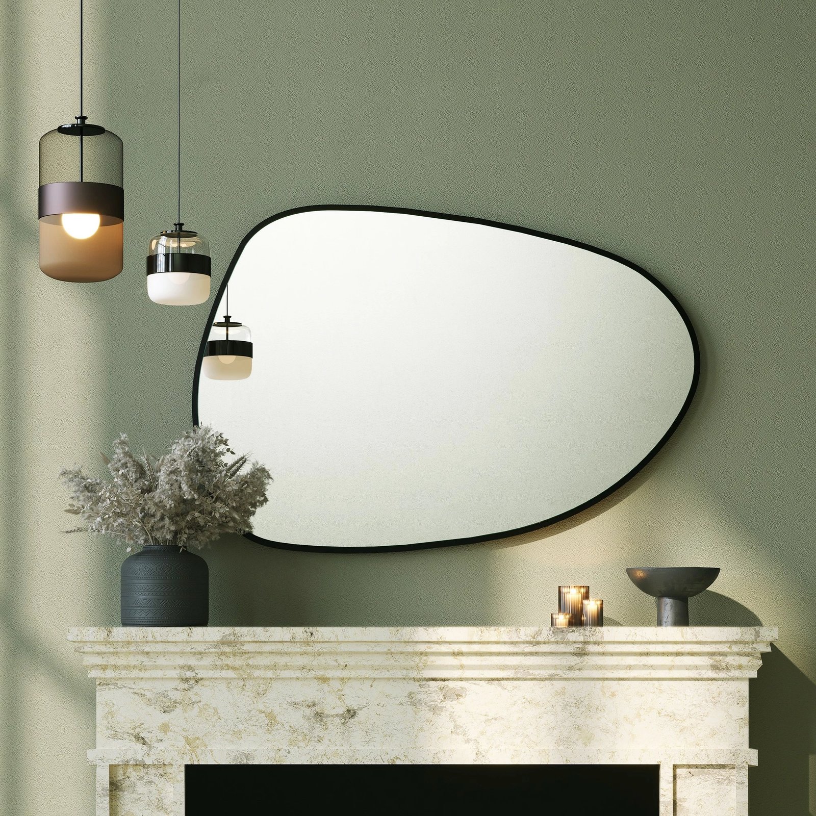 Pasqyrë Hanah Home, Pietra Nera, e zezë