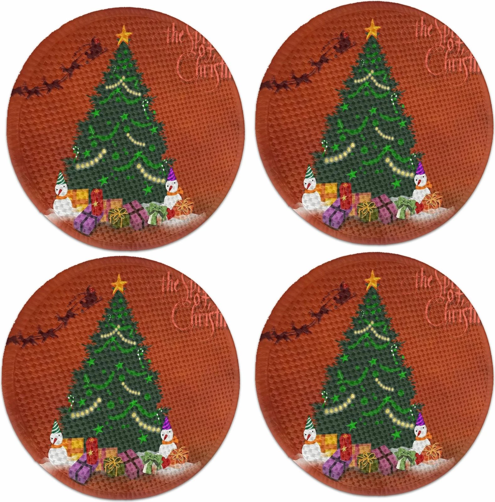 Ndamëse tavoline Hermia Concept, shumëngjyrëshe, 4119Supla, set prej 4 copësh