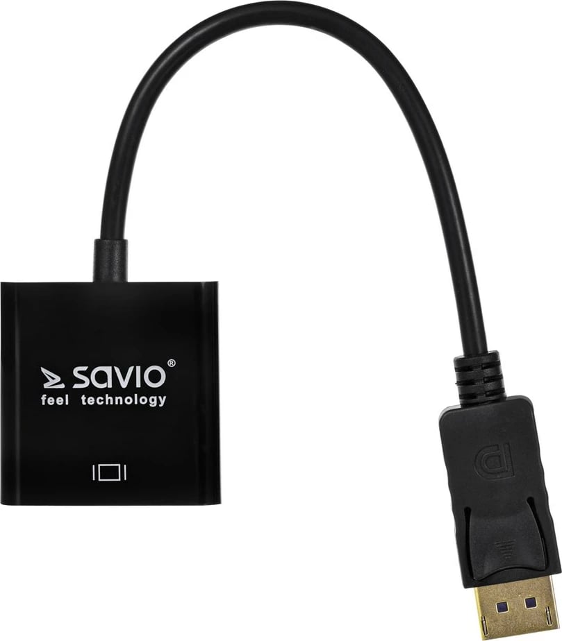Përshtatës Savio, DisplayPort-DVI, 20cm, e zezë