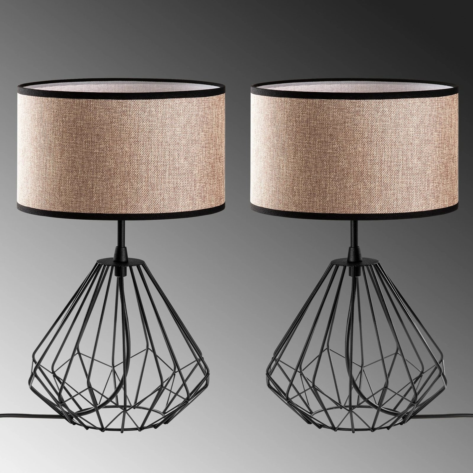 Set llamba tavoline Opviq, model Diamond, 2 copë, S-707