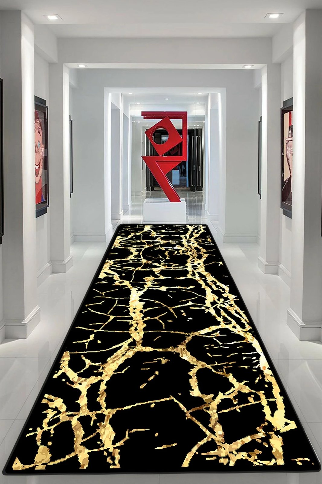 Qilim për korridor, Hypnose Conceptum, ngjyrë ari, 80x200cm