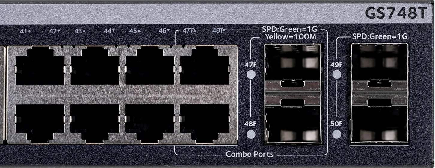 Switch i menaxhuar NETGEAR GS748Tv6, 48 porta Gigabit Ethernet, 2 SFP, Gri Switch i menaxhuar NETGEAR GS748Tv6, 48 porta Gigabit Ethernet, 2 SFP, Gri