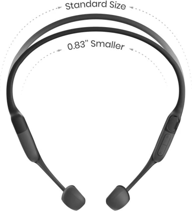 Kufje sportive pa tela, Shokz OpenRun Mini S806-MN-BK, Bluetooth 5.1, IP67, 8 orë, karikim i shpejtë, black