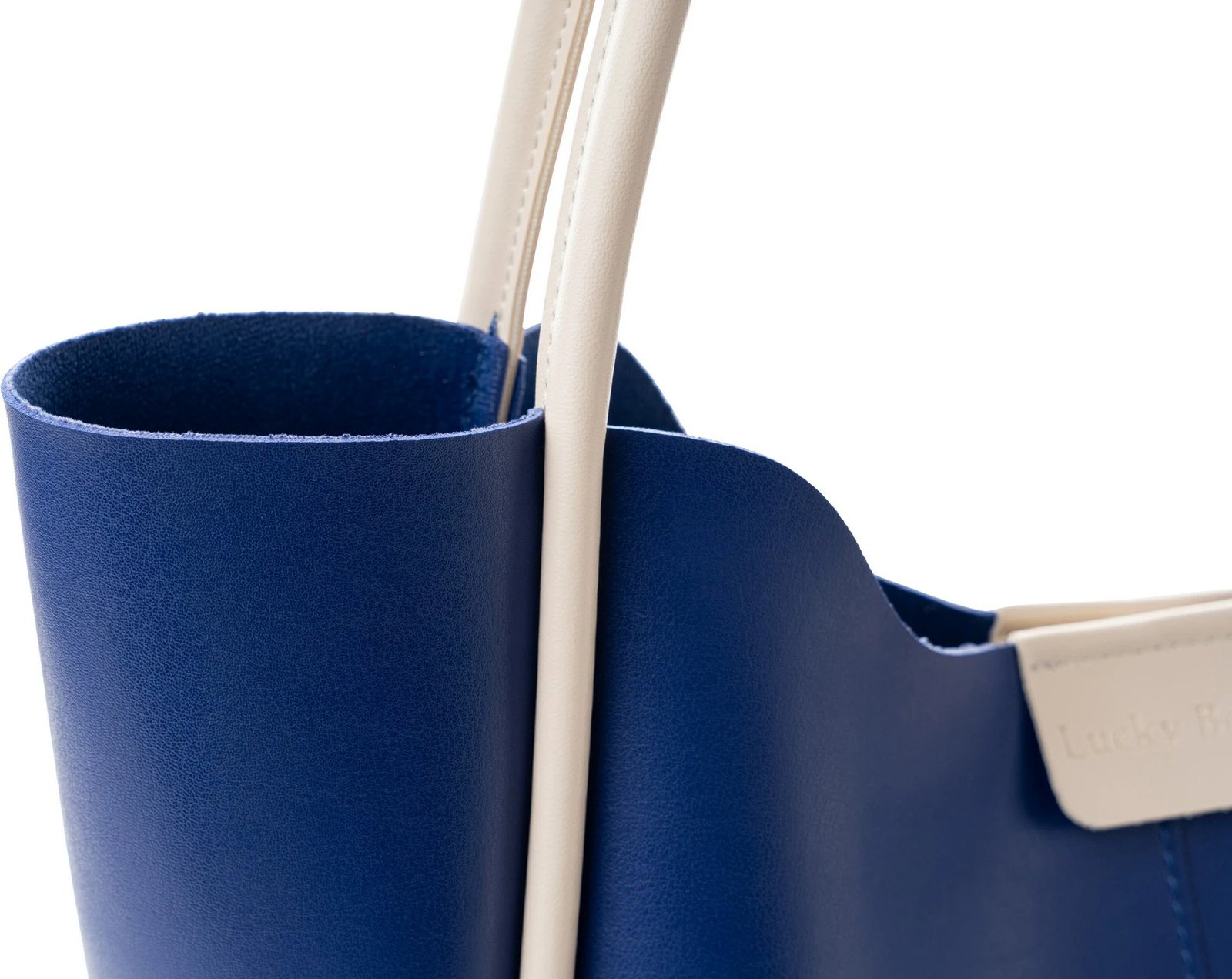 Çantë tote Lucky Bees, 1264 Farina, ngjyrë sax blue dhe krem