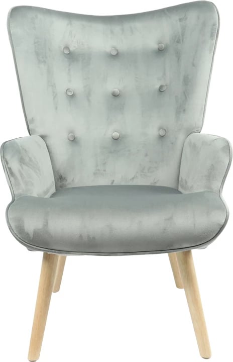 Karrige Fluffy, pëlhurë kadife, ngjyrë gri-natyrale, 75x69x96cm