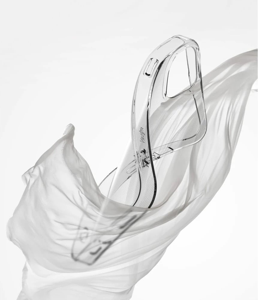 Mbështjellës Ringke Air për iPhone 14 Max, ultra i hollë TPU gel me Dot Matrix dhe vrima për litar, transparent