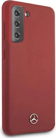 Mbështjellës, Mercedes, MEHCS21MSILRE Silicone Line hardcase për Samsung Galaxy S21+, silikon/TPU, e kuqe