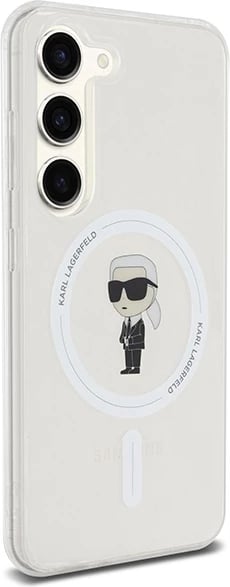 Mbështjellës Karl Lagerfeld IML Ikonik MagSafe për Samsung Galaxy S23, Transparent