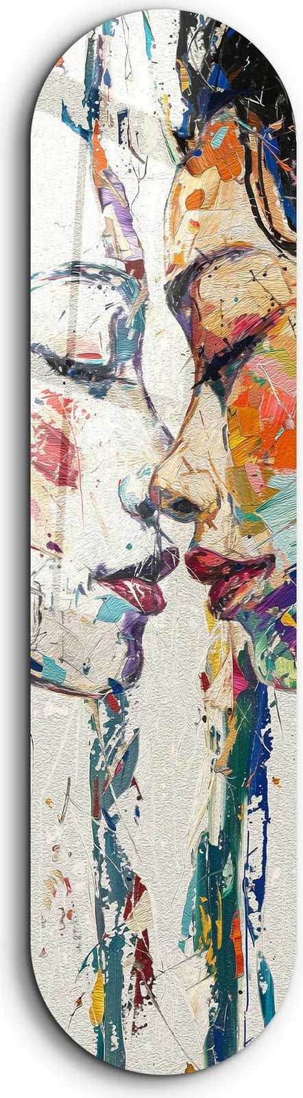 Pikturë dekorative prej xhami të temperuar, dy vajza, shumëngjyrëshe, 20x80cm