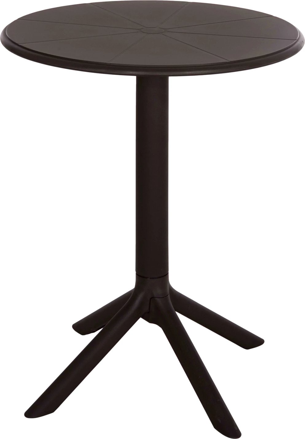 Tavolinë rrethore polipropileni, ngjyrë kafe, TERRIN FH6124.13, 60x75cm