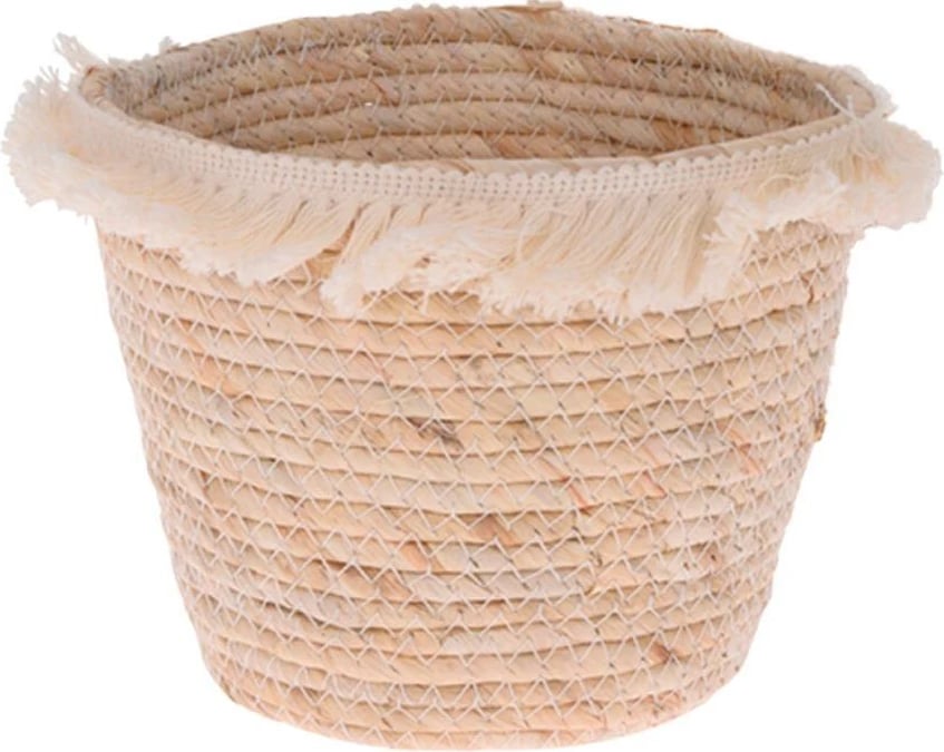 Shportë e madhe e endur KOOPMAN, H20x Ø26cm, Ecru