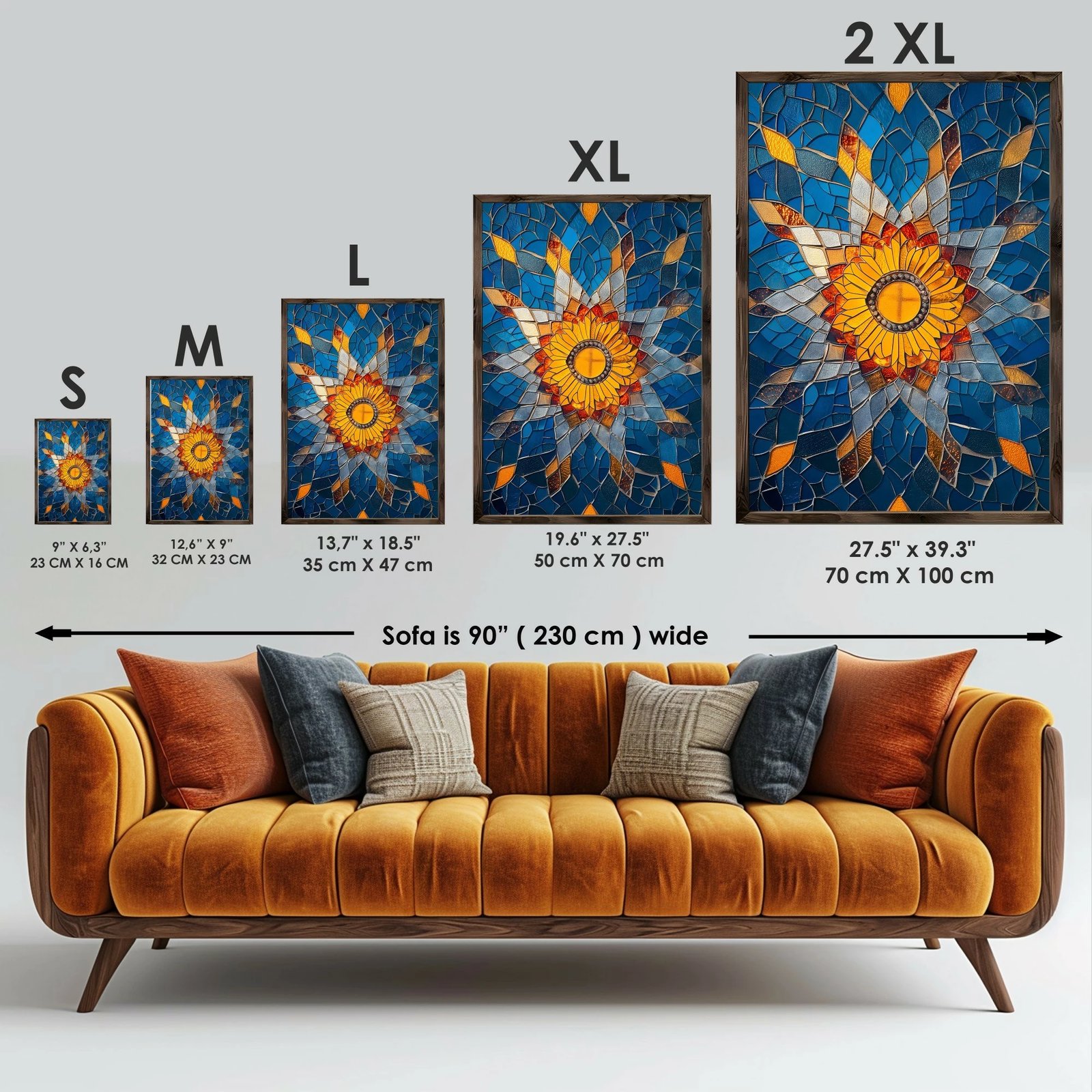 Pikturë dekorative me kornizë MDF, Wallity, GE067-L