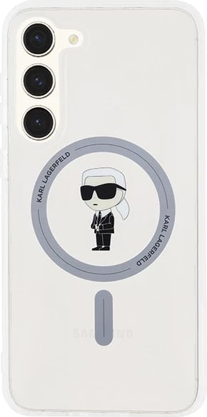 Mbështjellës Karl Lagerfeld IML Ikonik MagSafe për Samsung Galaxy S23+, Transparent