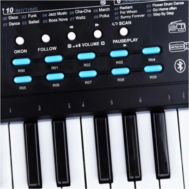 Tastierë SUPRIMO 605 UFB me mikrofon, 61 taste, e zezë