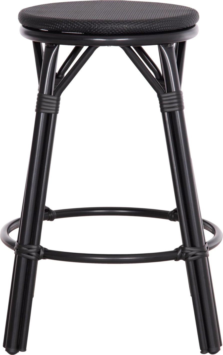 Karrige për bar, lartësi mesatare, pamje bambuje, CHINO FH6286.02, ngjyrë e zezë, Φ43x65H cm