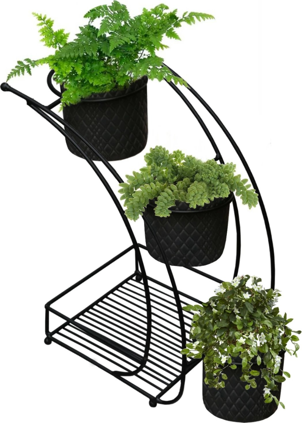 Jardiniere dekorative, dizajn Aberto, SEH - 4567, ngjyrë e zezë, 19x19x37cm