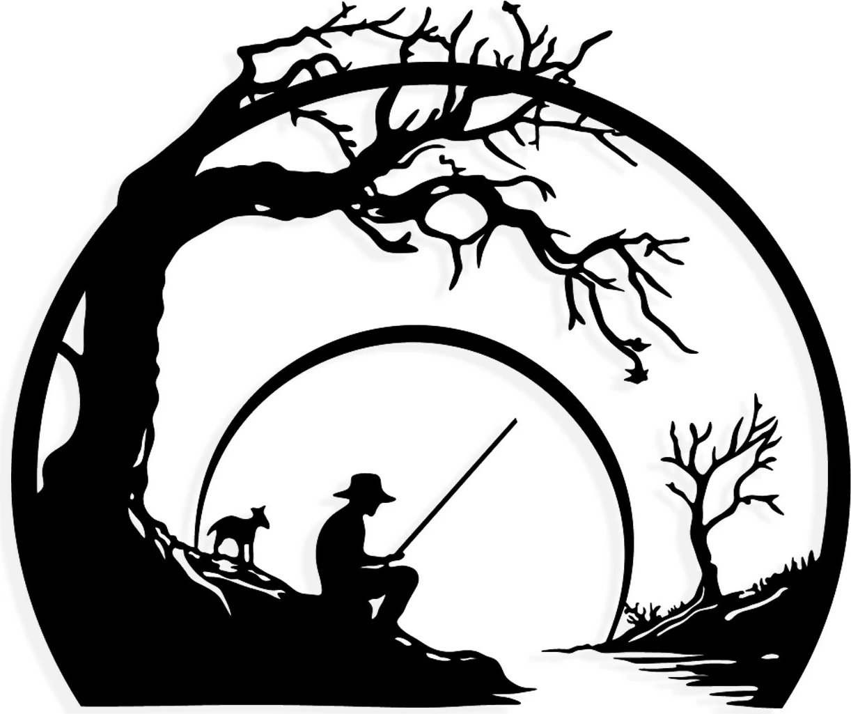 Aksesor dekorativ metalik për mur, Wallity, Bienvenidos, ngjyrë e zezë, 54x45.5cm