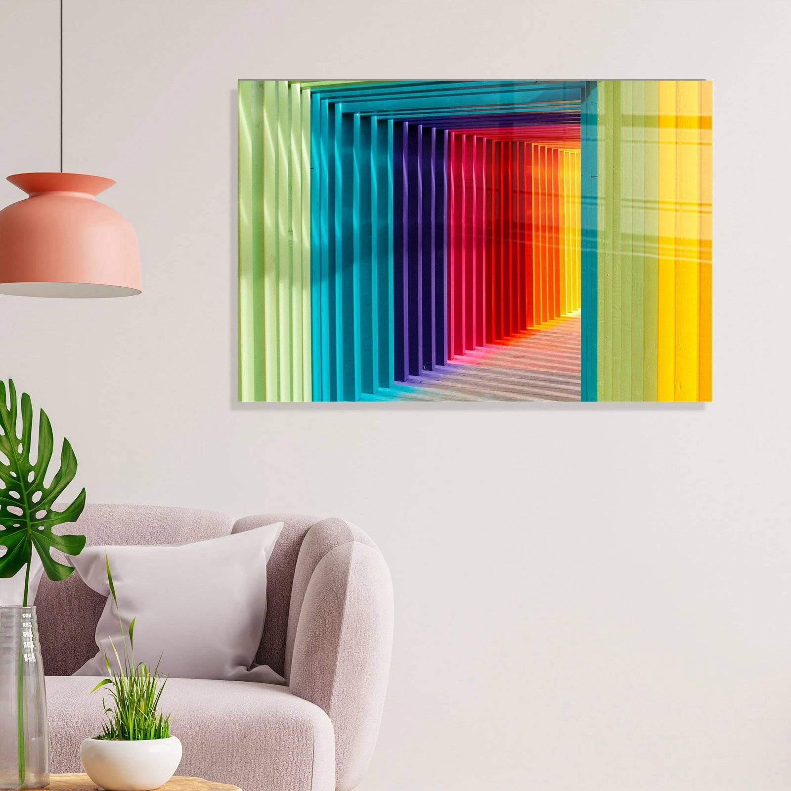 Pikturë dekorative prej xhami të temperuar, shumëngjyrëshe, Wallity UV-555, 30x45cm