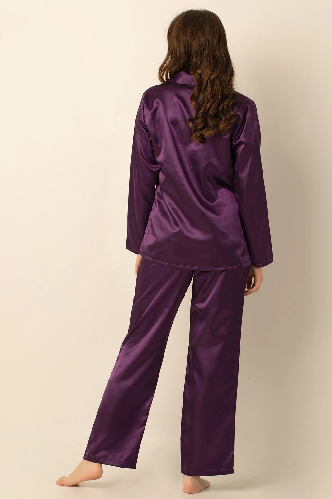 Set pizhamash për gra, ngjyrë vjollcë e errët, Jumeon 002-000905