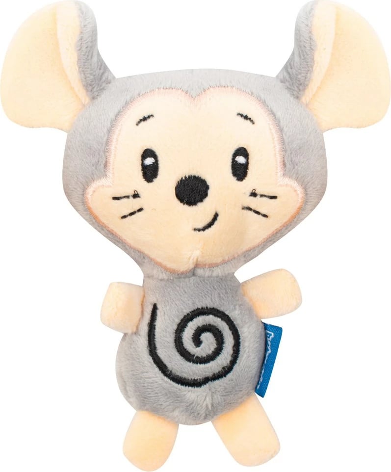 lodër me zile për karrocë, Baby Mix Mouse & Owl, pelush, gjatësi 50 cm, shumëngjyrëshe